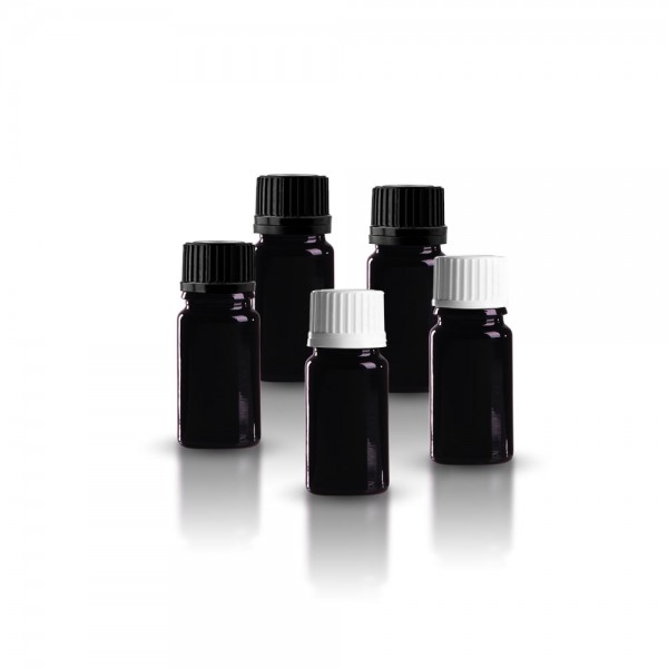 Violettglas Tropfflasche 5ml + Tropfverschluss