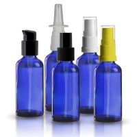 Tropfflasche blau 50ml + Pumpverschluss Tropfflasche blau 50ml + Pumpverschluss