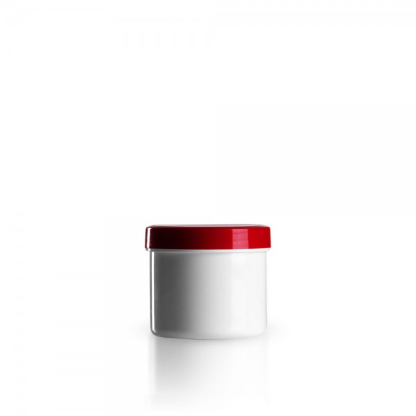 Salbenkruke mit rotem Deckel 75g