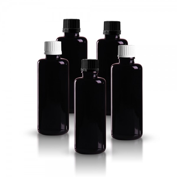 Violette Tropfflasche 50ml + Tropfverschluss