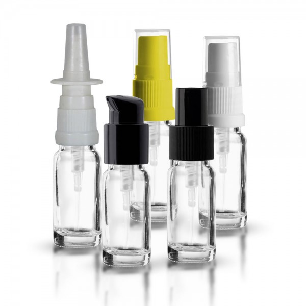 Klare 10ml Glasflasche mit Pumpverschluss