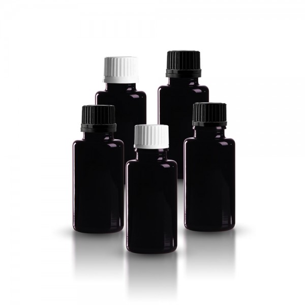 Violettglas Tropffläschche 20ml + Tropfverschluss