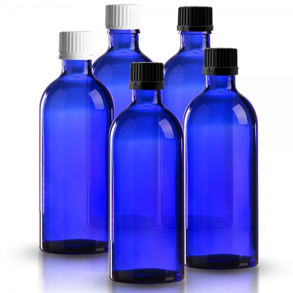 Apothekerflächchen blau 100ml mit Tropfverschluss