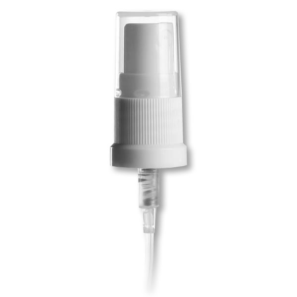 5 X Pumpzerstäuber Weiß – Für 18 Mm Gewinde, Mit Schutzkappe, Sprühkopf Für Flaschen, 0,13 Ml Pro Hub