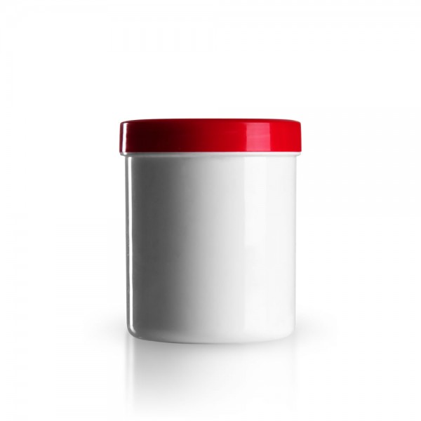 Salbenkruke mit rotem Deckel 300g