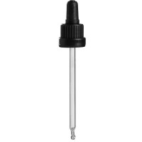 115mm Glaspipette DIN18 schwarz / schwarz OV 115mm Glaspipette DIN18 schwarz / schwarz OV