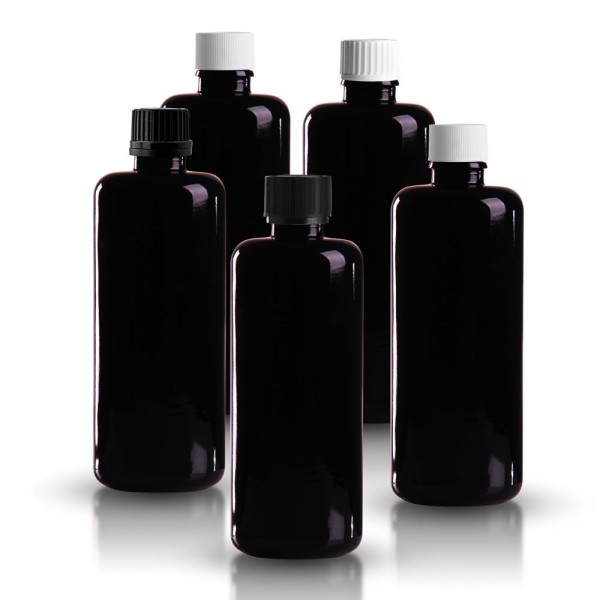 Violette Tropferflasche 100ml + Spezialverschluss