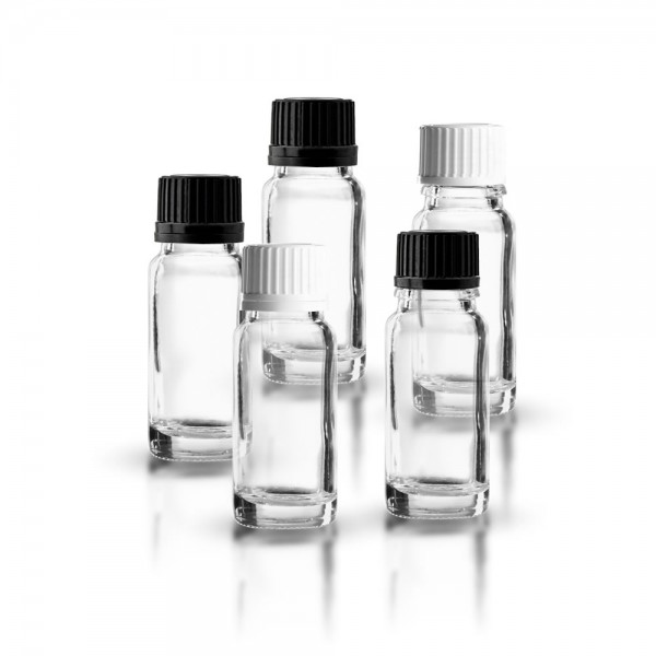 10ml Apothekerflasche klar + Tropfverschluss