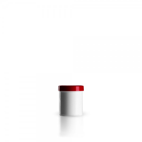 Salbenkruke mit rotem Deckel 20g